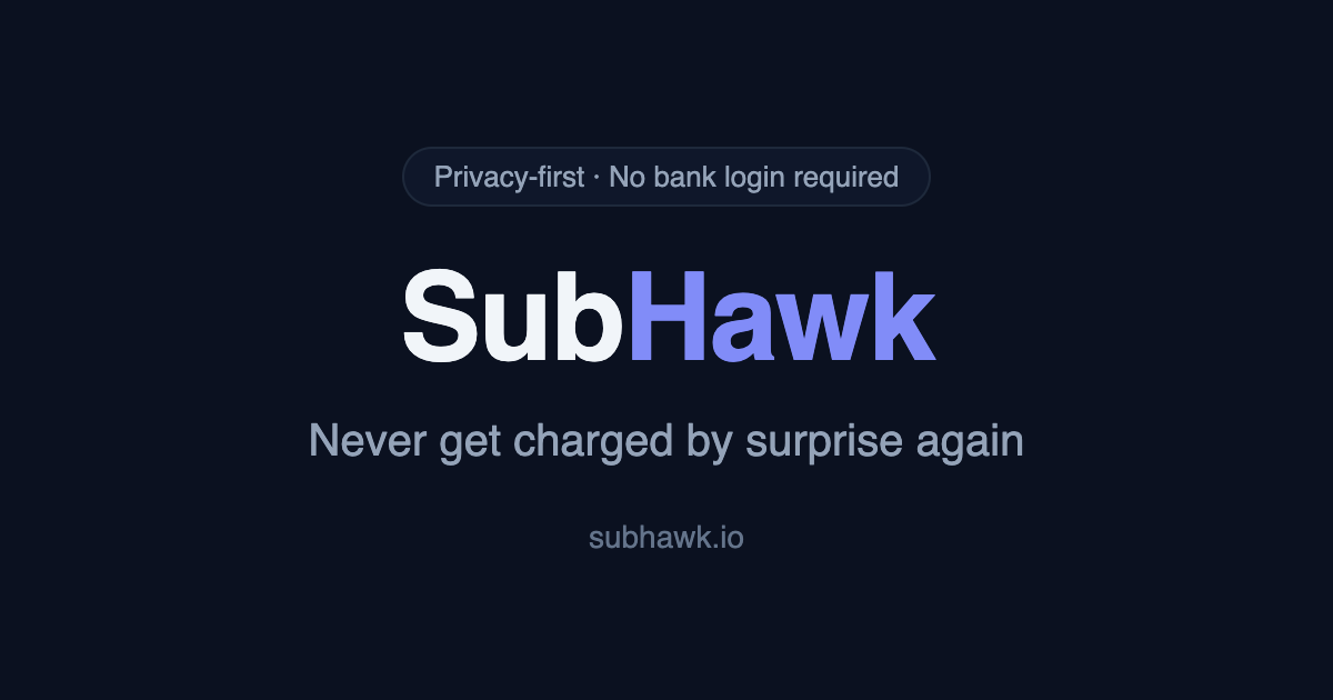 SubHawk — 官网预览图